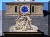 Barracks detail of crest and clock P6130034.JPG (651963 bytes)