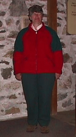 ouise Johnston, is shown below in the warm fleece jacket and pants.