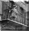 Yvon on the balcony of the Governor's Residence, King's Bastion Barracks