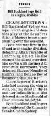 Bill Buckland tops field in singles, doubles