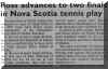 Ross advances to two finals in Nova Scotia tennis play ~ (Cape Breton Post, August 31, 2001) - Norman Ross, Bill Buckland, Steve MacDougall, Eileen Brister, Pat Johnston