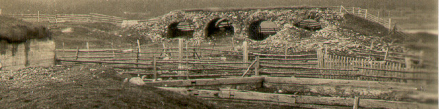 Post Card: "Historic Louisbourg" Ruined Walls and Bombproofs. Louisbourg, N.S., Canada � Parks Canada / Parcs Canada